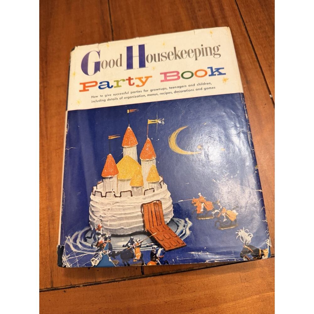 Good Housekeeping Party Book 1958 First Edition Retro Mid Century Cook Book DJ⁠
